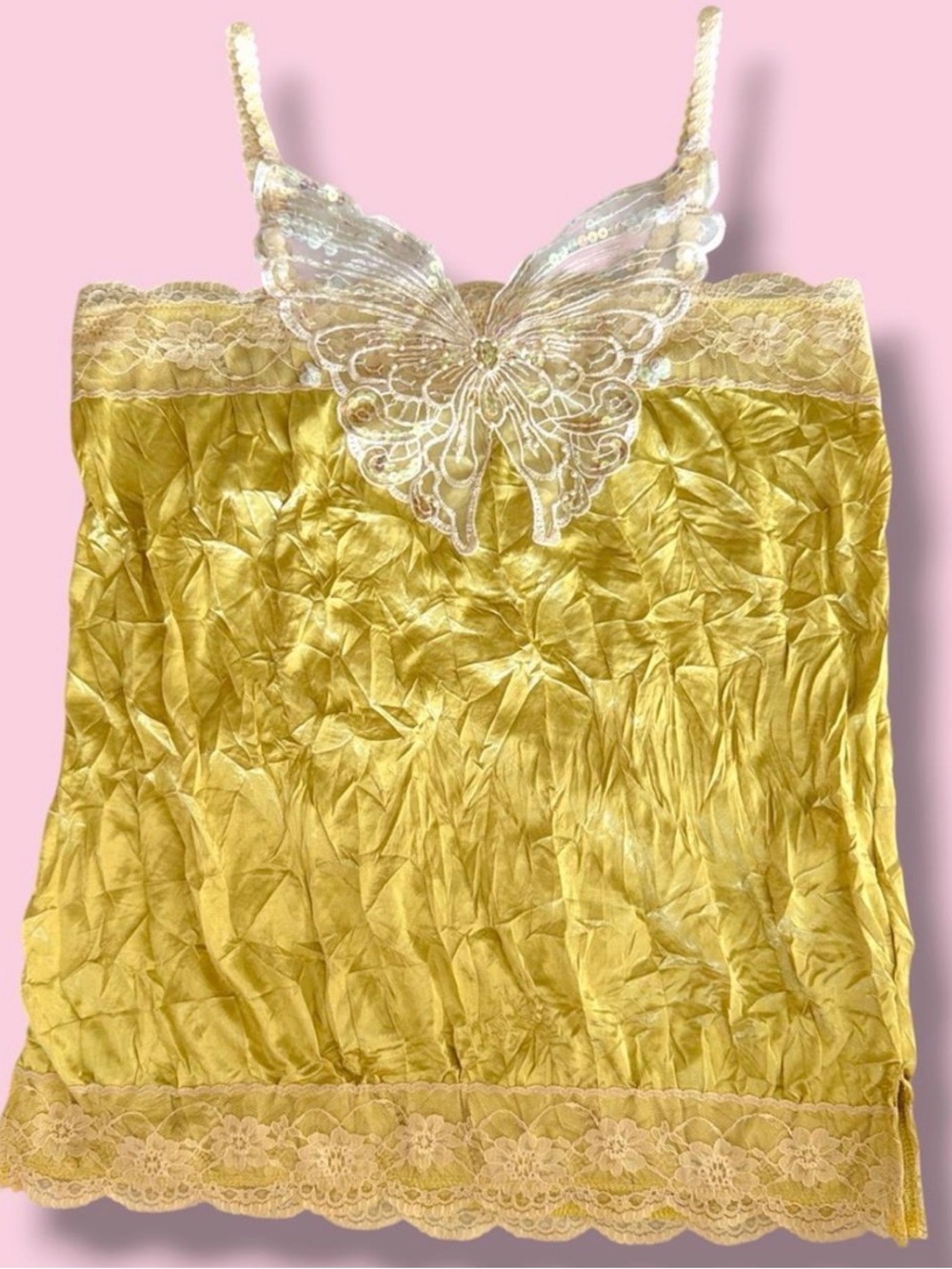 RARE Beaded Butterfly Cami